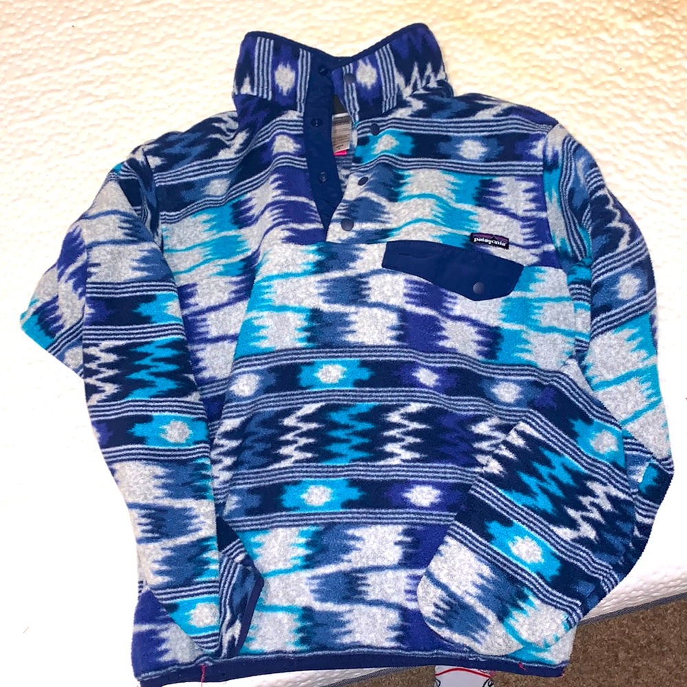 Patagonia Synchilla Snap-T Fleece Pullover Size Small blue